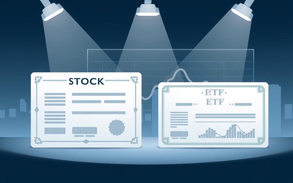 difference between stocks and ETFs
